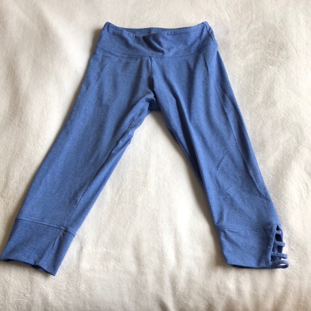 LIGHT BLUE BALANCE COLLECTION LEGGINGS W/ CUT OUTS